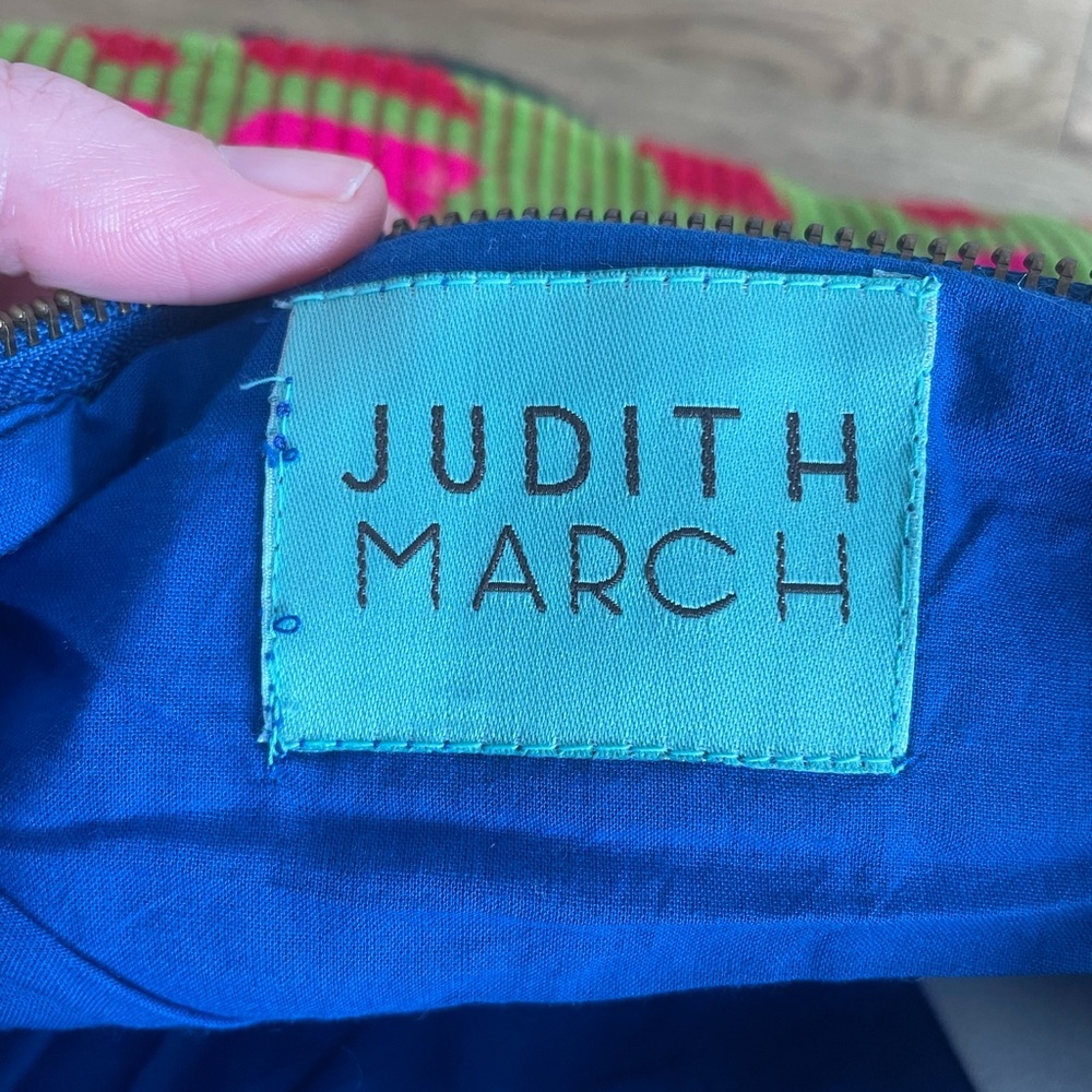 NWOT Judith March Vibrant Geometric Make-Up Bag / Fiesta Clutch - Picture 3 of 10